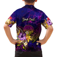 Wallis and Futuna Family Matching Summer Maxi Dress and Hawaiian Shirt Whale Hibiscus Polynesian DT02 - Polynesian Pride