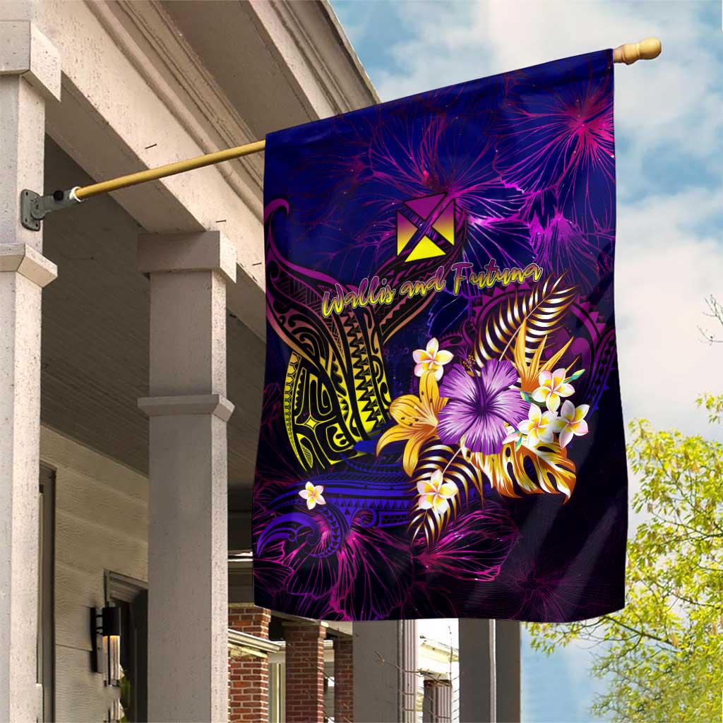 Wallis and Futuna Garden Flag Whale Hibiscus Polynesian
