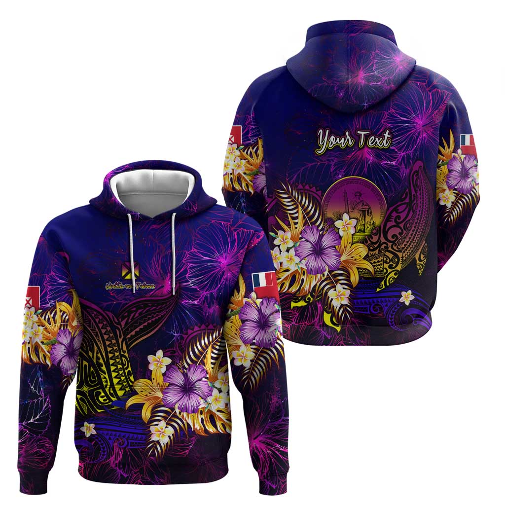 Wallis and Futuna Hoodie Whale Hibiscus Polynesian DT02 - Polynesian Pride