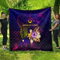 Wallis and Futuna Quilt Whale Hibiscus Polynesian