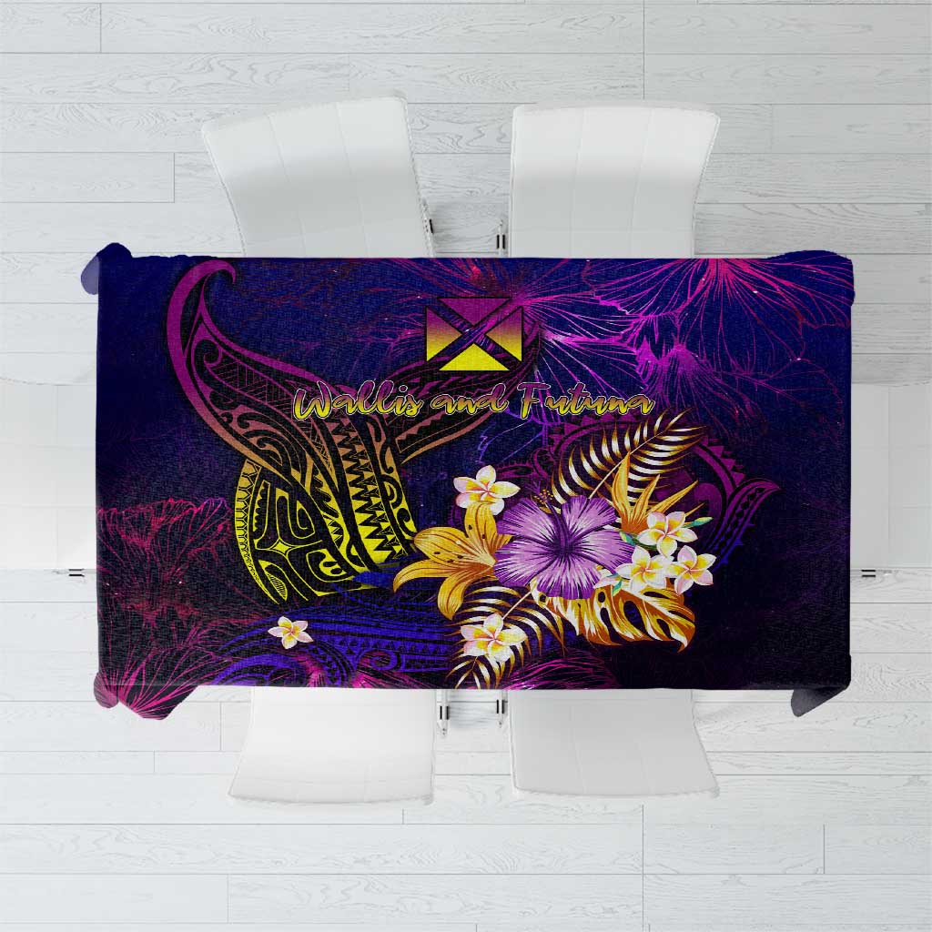 Wallis and Futuna Tablecloth Whale Hibiscus Polynesian