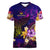 Wallis and Futuna Women V-Neck T-Shirt Whale Hibiscus Polynesian