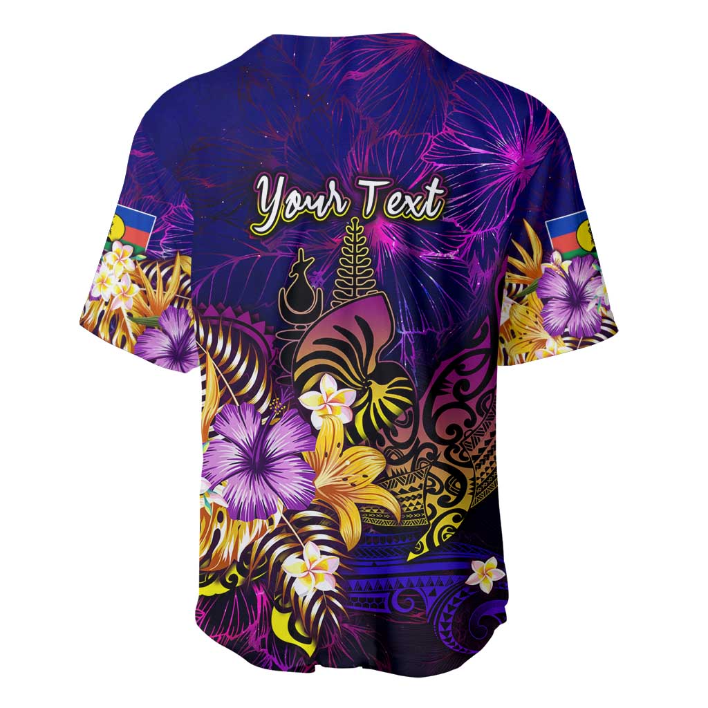 New Caledonia Baseball Jersey Whale Hibiscus Polynesian