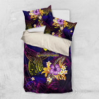 New Caledonia Bedding Set Whale Hibiscus Polynesian