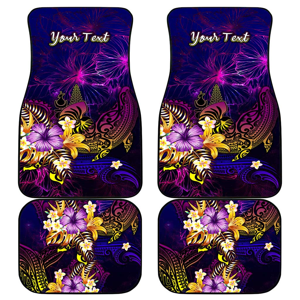 New Caledonia Car Mats Whale Hibiscus Polynesian