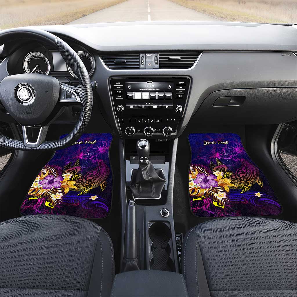 New Caledonia Car Mats Whale Hibiscus Polynesian