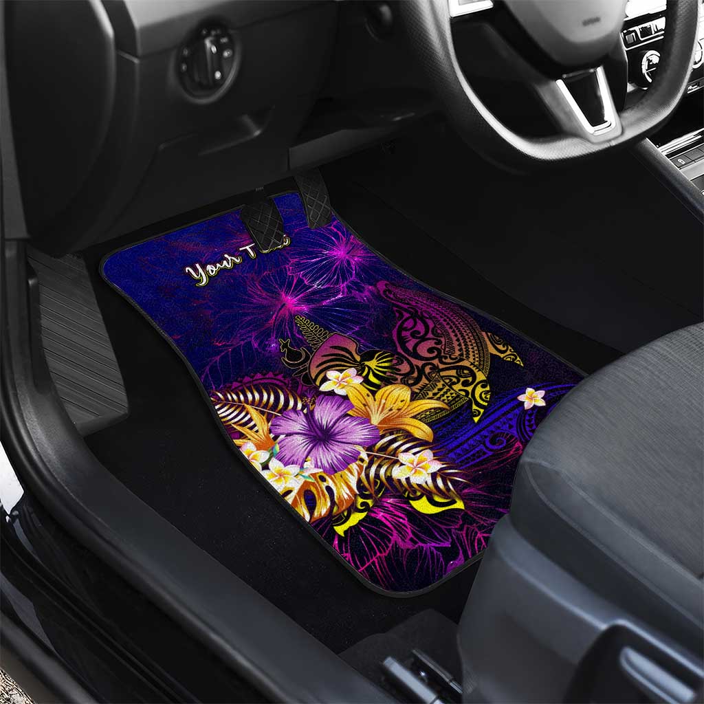 New Caledonia Car Mats Whale Hibiscus Polynesian