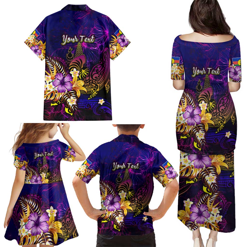 New Caledonia Family Matching Puletasi and Hawaiian Shirt Whale Hibiscus Polynesian DT02 - Polynesian Pride