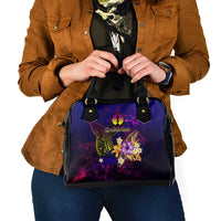 New Caledonia Shoulder Handbag Whale Hibiscus Polynesian