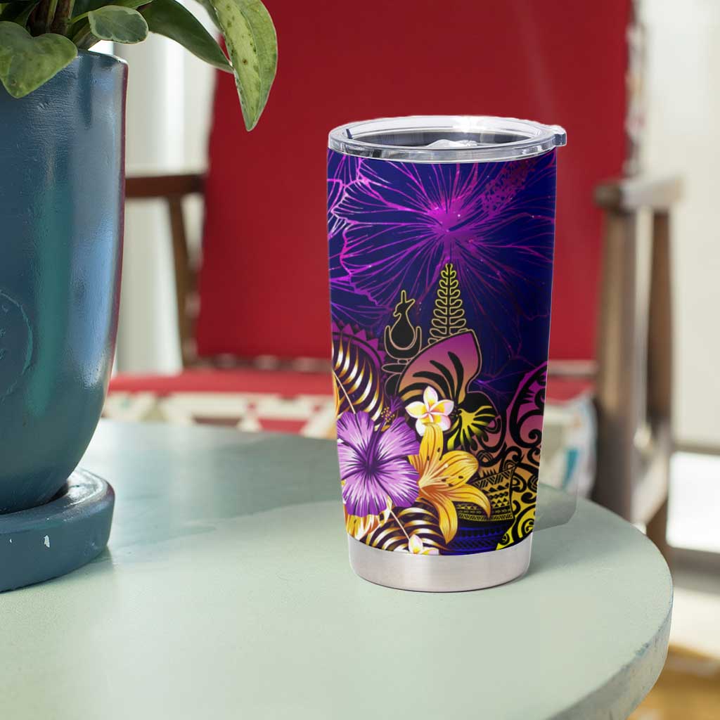 New Caledonia Tumbler Cup Whale Hibiscus Polynesian DT02 - Polynesian Pride