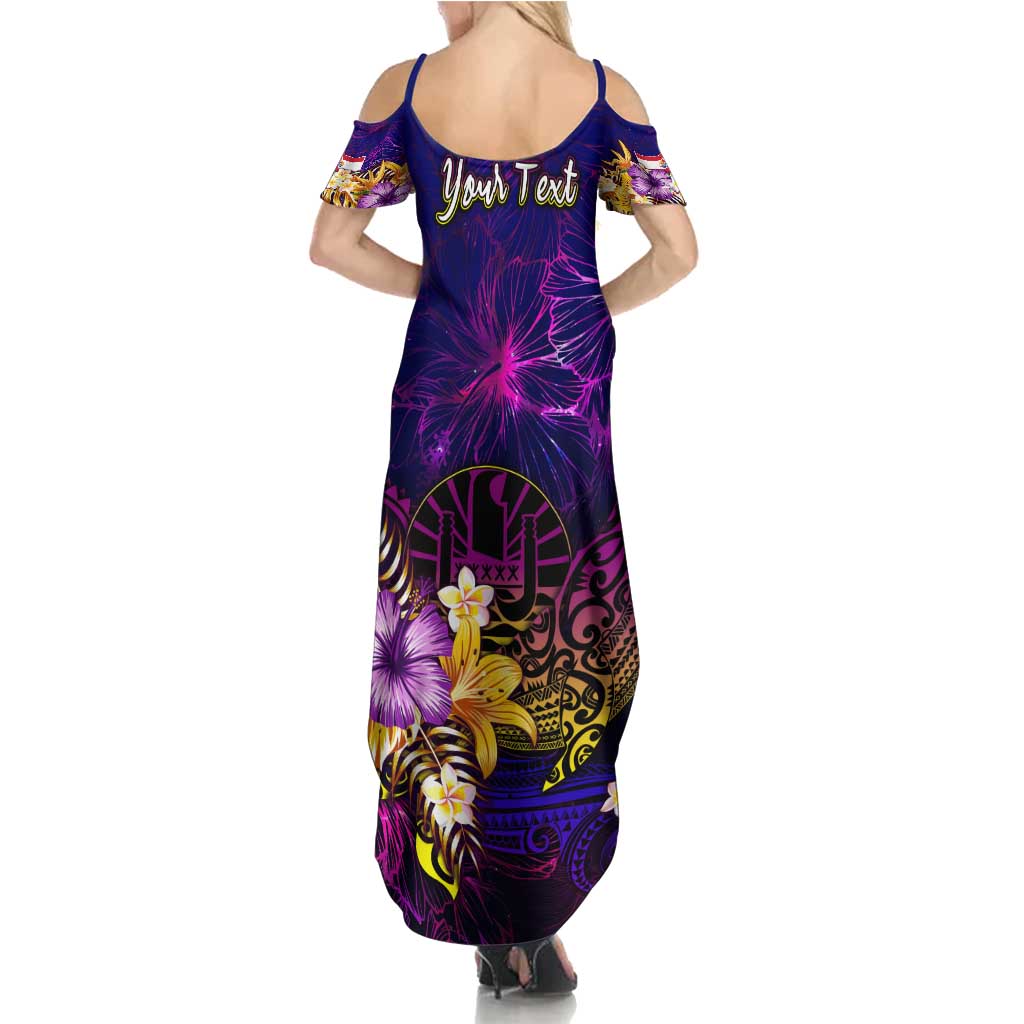 Tahiti French Polynesia Family Matching Summer Maxi Dress and Hawaiian Shirt Whale Hibiscus Polynesian DT02 - Polynesian Pride