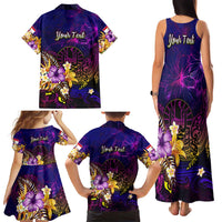 Tahiti French Polynesia Family Matching Tank Maxi Dress and Hawaiian Shirt Whale Hibiscus Polynesian DT02 - Polynesian Pride