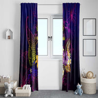 Tahiti French Polynesia Window Curtain Whale Hibiscus Polynesian DT02 - Polynesian Pride