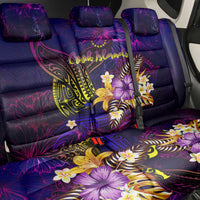 Cook Islands Back Car Seat Cover Whale Hibiscus Polynesian