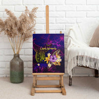 Cook Islands Canvas Wall Art Whale Hibiscus Polynesian