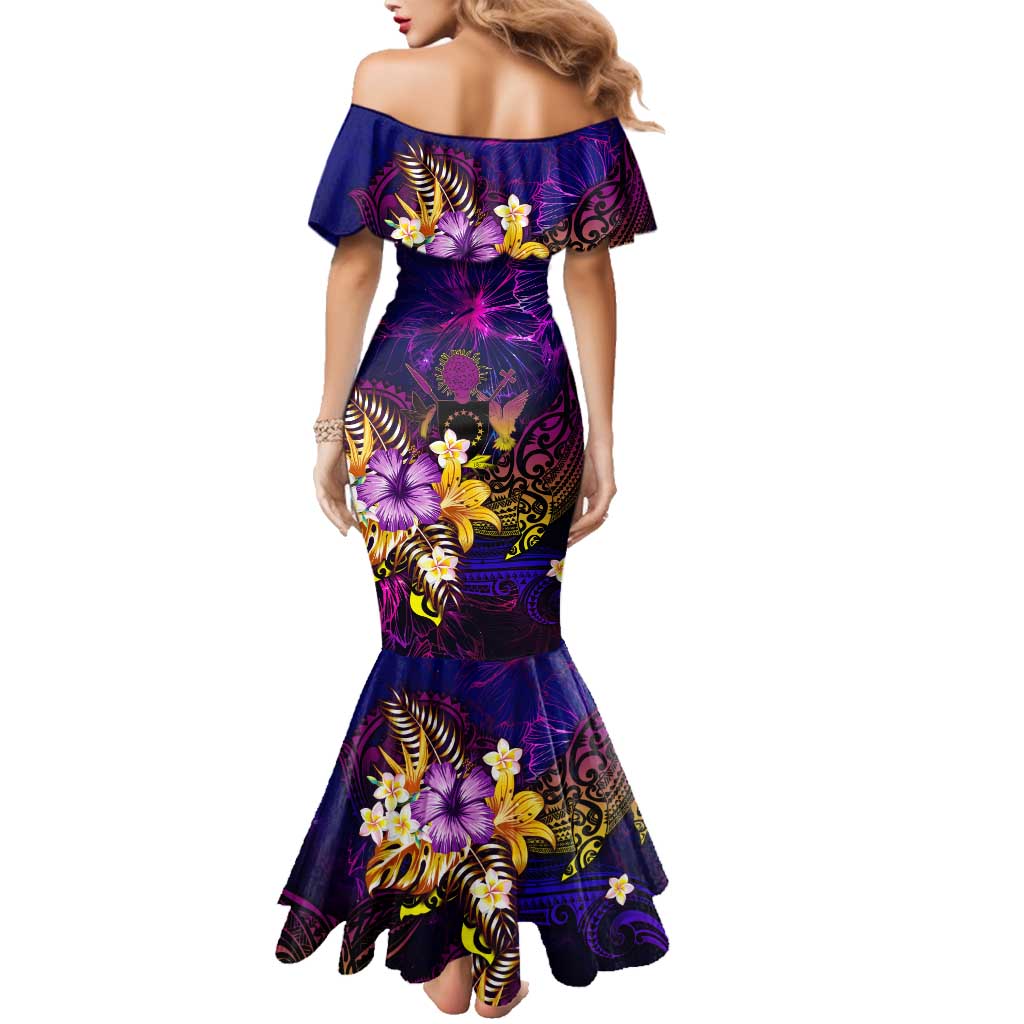 Cook Islands Family Matching Mermaid Dress and Hawaiian Shirt Whale Hibiscus Polynesian DT02 - Polynesian Pride