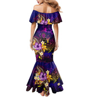 Cook Islands Family Matching Mermaid Dress and Hawaiian Shirt Whale Hibiscus Polynesian DT02 - Polynesian Pride