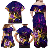 Cook Islands Family Matching Off Shoulder Maxi Dress and Hawaiian Shirt Whale Hibiscus Polynesian DT02 - Polynesian Pride