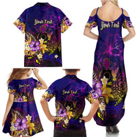 Cook Islands Family Matching Summer Maxi Dress and Hawaiian Shirt Whale Hibiscus Polynesian DT02 - Polynesian Pride