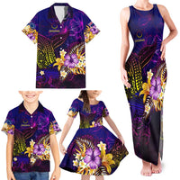 Cook Islands Family Matching Tank Maxi Dress and Hawaiian Shirt Whale Hibiscus Polynesian DT02 - Polynesian Pride