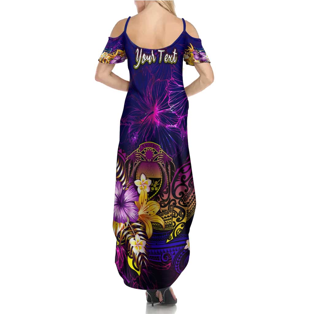 Nauru Family Matching Summer Maxi Dress and Hawaiian Shirt Whale Hibiscus Polynesian DT02 - Polynesian Pride