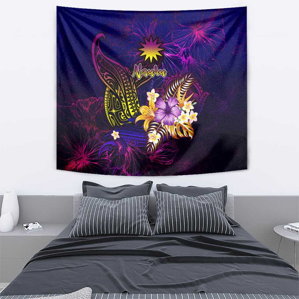 Nauru Tapestry Whale Hibiscus Polynesian