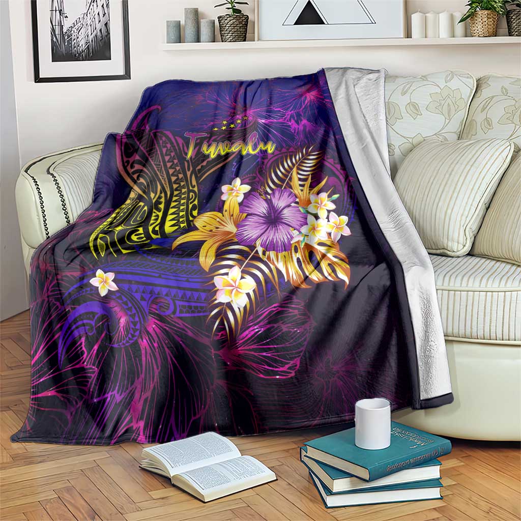 Tuvalu Blanket Whale Hibiscus Polynesian