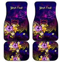 Tuvalu Car Mats Whale Hibiscus Polynesian
