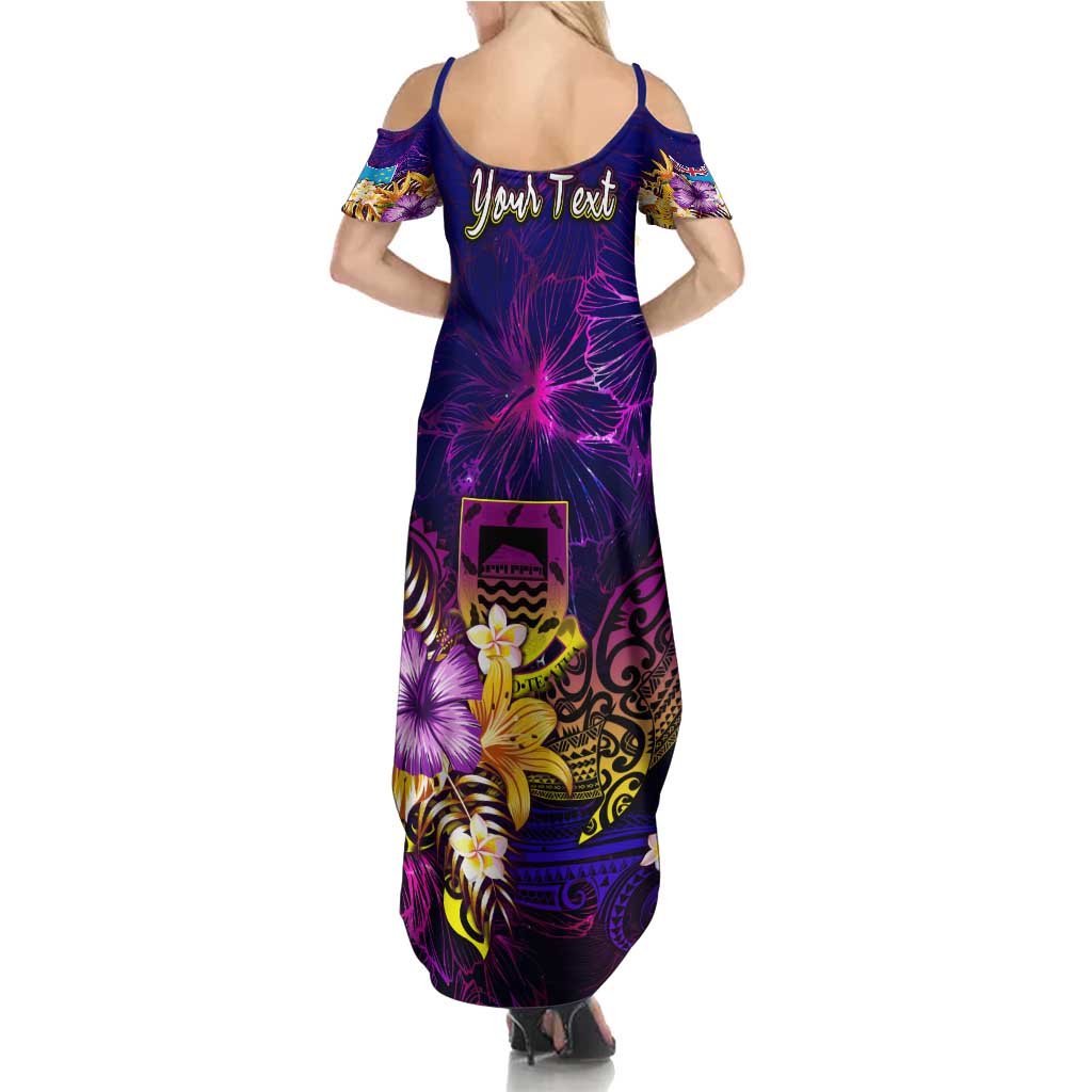 Tuvalu Family Matching Summer Maxi Dress and Hawaiian Shirt Whale Hibiscus Polynesian DT02 - Polynesian Pride
