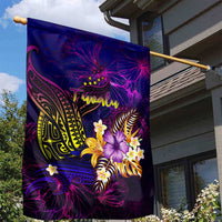 Tuvalu Garden Flag Whale Hibiscus Polynesian
