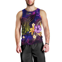 Tuvalu Men Tank Top Whale Hibiscus Polynesian