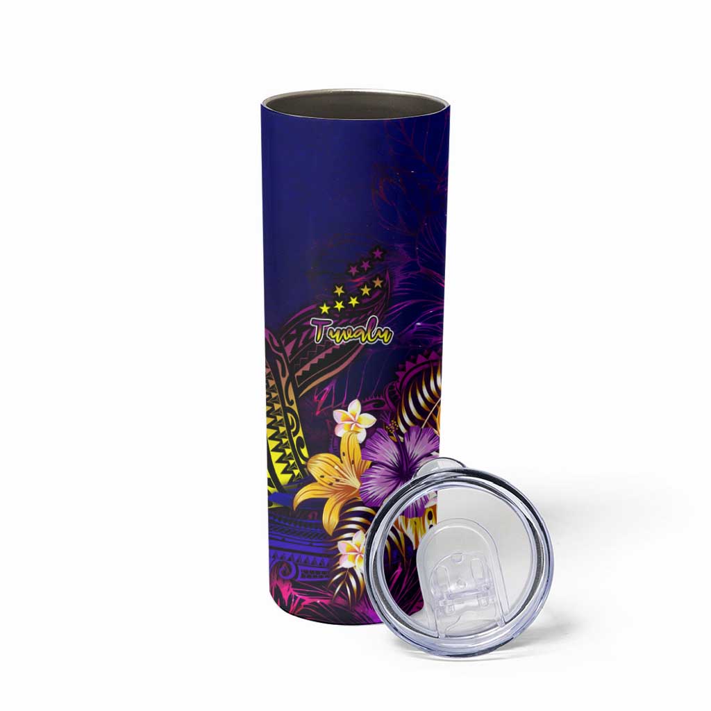 Tuvalu Skinny Tumbler Whale Hibiscus Polynesian