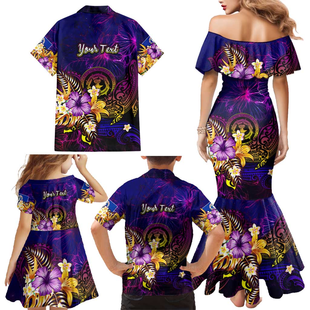 Northern Mariana Islands Family Matching Mermaid Dress and Hawaiian Shirt Whale Hibiscus Polynesian DT02 - Polynesian Pride