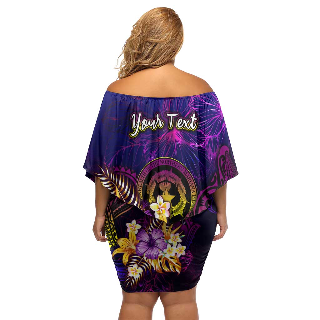 Northern Mariana Islands Family Matching Off Shoulder Short Dress and Hawaiian Shirt Whale Hibiscus Polynesian DT02 - Polynesian Pride