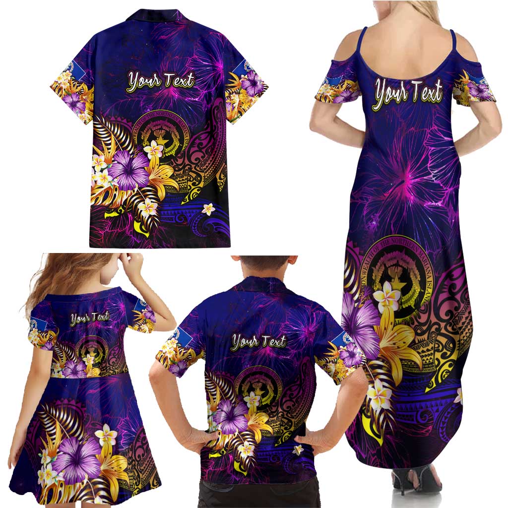 Northern Mariana Islands Family Matching Summer Maxi Dress and Hawaiian Shirt Whale Hibiscus Polynesian DT02 - Polynesian Pride