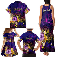 Northern Mariana Islands Family Matching Tank Maxi Dress and Hawaiian Shirt Whale Hibiscus Polynesian DT02 - Polynesian Pride