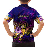 Northern Mariana Islands Kid Hawaiian Shirt Whale Hibiscus Polynesian DT02 - Polynesian Pride