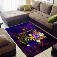 Marshall Islands Area Rug Whale Hibiscus Polynesian