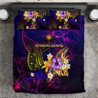 Marshall Islands Bedding Set Whale Hibiscus Polynesian