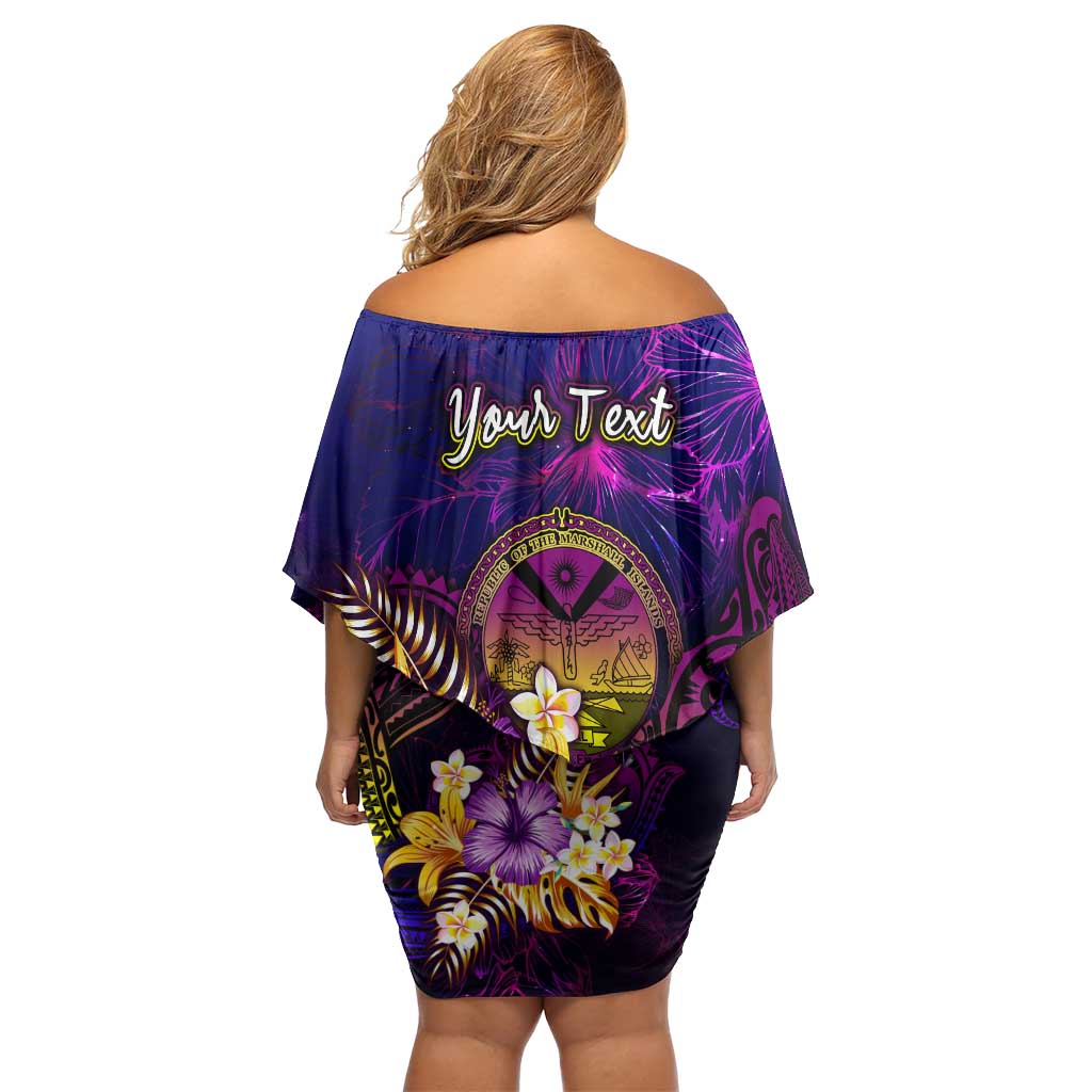 Marshall Islands Family Matching Off Shoulder Short Dress and Hawaiian Shirt Whale Hibiscus Polynesian DT02 - Polynesian Pride