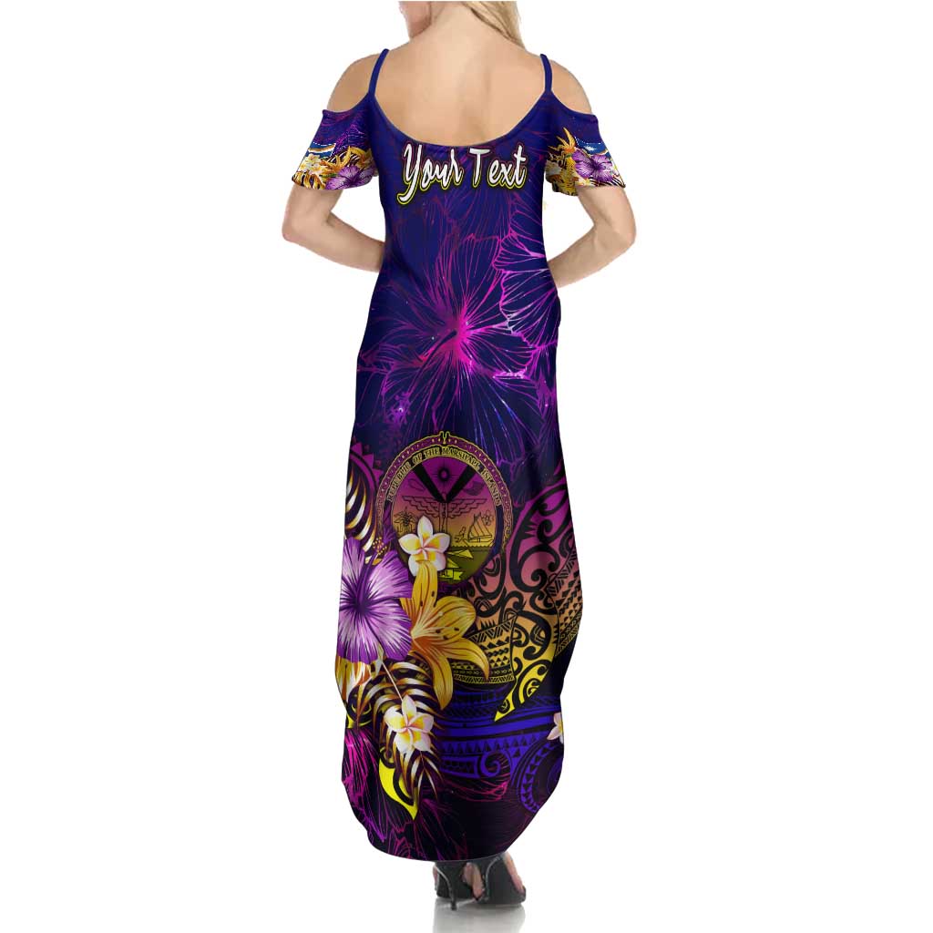 Marshall Islands Family Matching Summer Maxi Dress and Hawaiian Shirt Whale Hibiscus Polynesian DT02 - Polynesian Pride