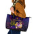 Marshall Islands Leather Tote Bag Whale Hibiscus Polynesian