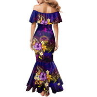 Marshall Islands Mermaid Dress Whale Hibiscus Polynesian DT02 - Polynesian Pride