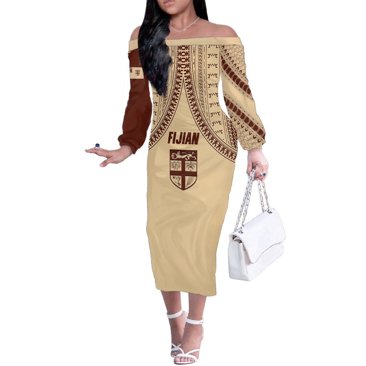 fiji-bula-family-matching-off-shoulder-long-sleeve-dress-and-hawaiian-shirt-tapa-pattern-design