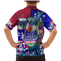Manu Samoa Rugby 2023 Family Matching Mermaid Dress and Hawaiian Shirt Humpback Whale Hexagon Tribal Tropical Style DT02 - Polynesian Pride