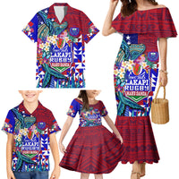 Manu Samoa Rugby 2023 Family Matching Mermaid Dress and Hawaiian Shirt Humpback Whale Hexagon Tribal Tropical Style DT02 - Polynesian Pride