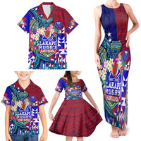 Manu Samoa Rugby 2023 Family Matching Tank Maxi Dress and Hawaiian Shirt Humpback Whale Hexagon Tribal Tropical Style DT02 - Polynesian Pride