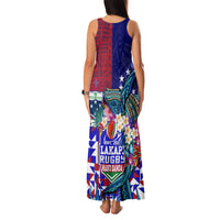 Manu Samoa Rugby 2023 Family Matching Tank Maxi Dress and Hawaiian Shirt Humpback Whale Hexagon Tribal Tropical Style DT02 - Polynesian Pride