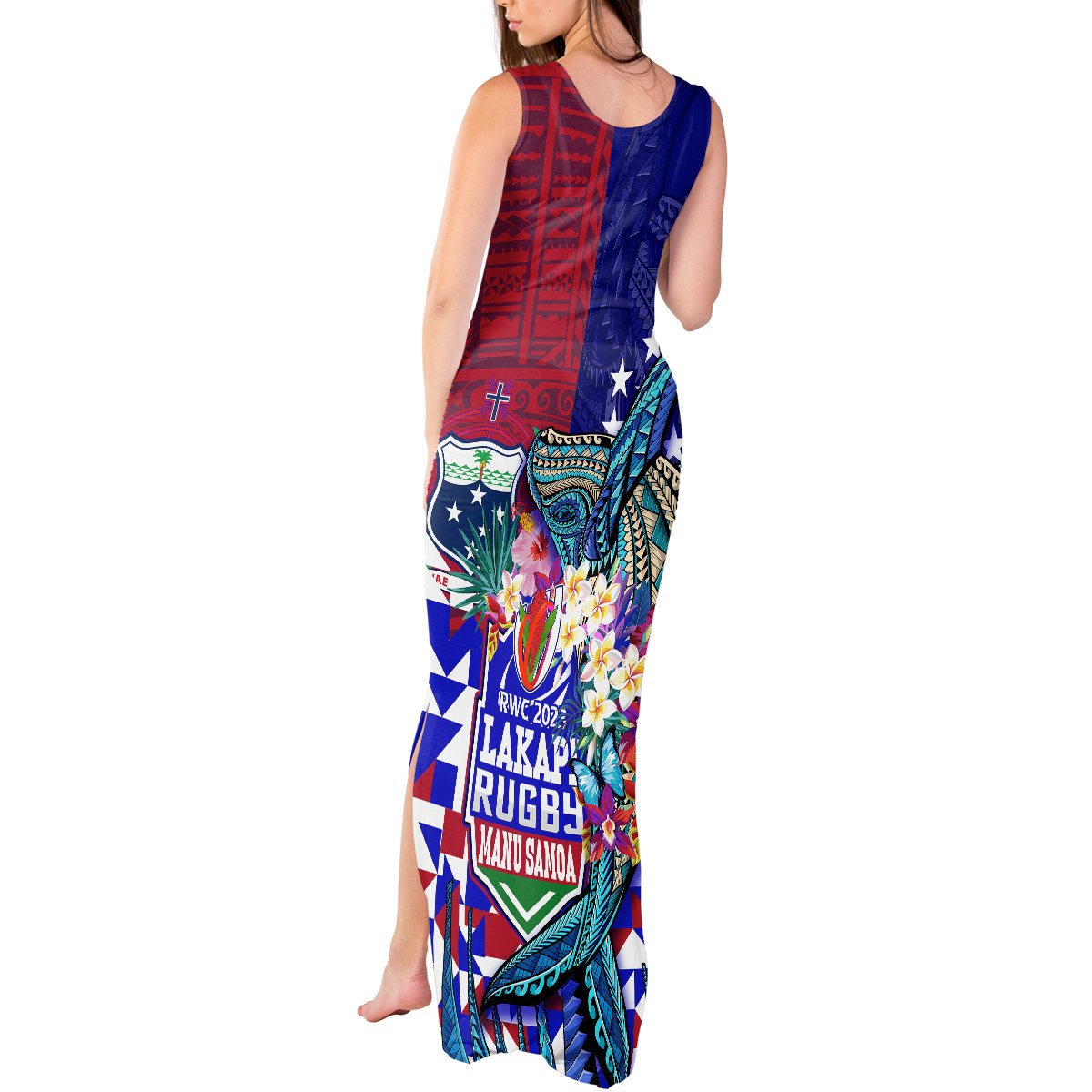 manu-samoa-rugby-2023-tank-maxi-dress-humpback-whale-hexagon-tribal-tropical-style