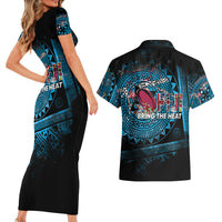 Fiji Rugby Couples Matching Short Sleeve Bodycon Dress and Hawaiian Shirt Bring The Heat DT02 - Polynesian Pride